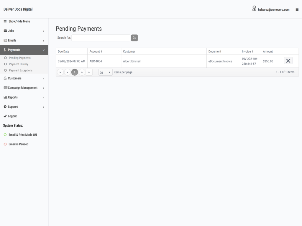 Payments – Deliver Docs Digital